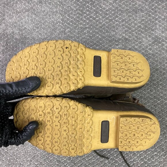 LL Bean Signature Waxed Canvas Maine Hunting Shoe Duck Boots Womens 8M USA Brown - Picture 8 of 15